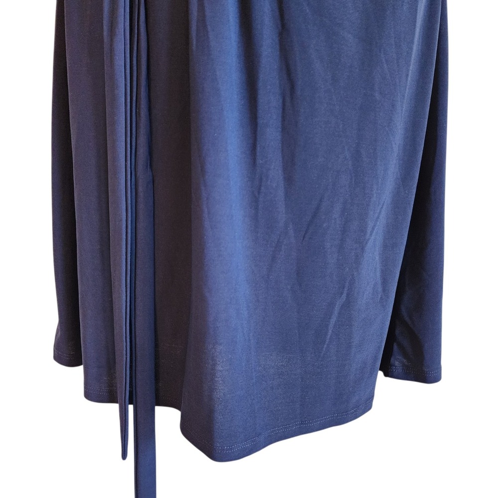 Luxology Navy Blue Lace Up Dress Womens Size 6 NWT Belted Free Ship - Picture 3 of 13